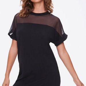 Mesh Yoke TShirt Dress